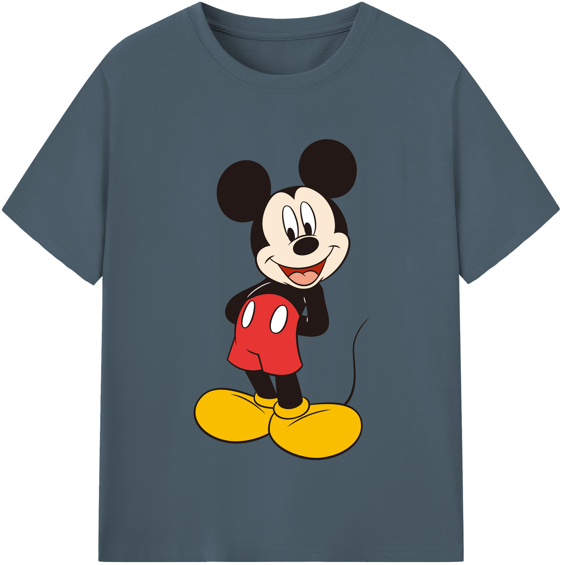 （画像用） ミッキーマウス Mickey Mouse 綿100％半袖Tシャツ（フロントプリント）